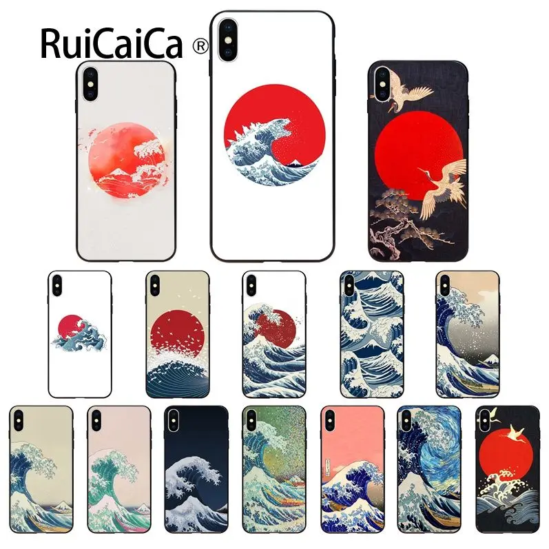 Ruicaica Hokusai большая волна Kanagawa окрашенные аксессуары для телефонов Чехол iPhone X XS MAX 6