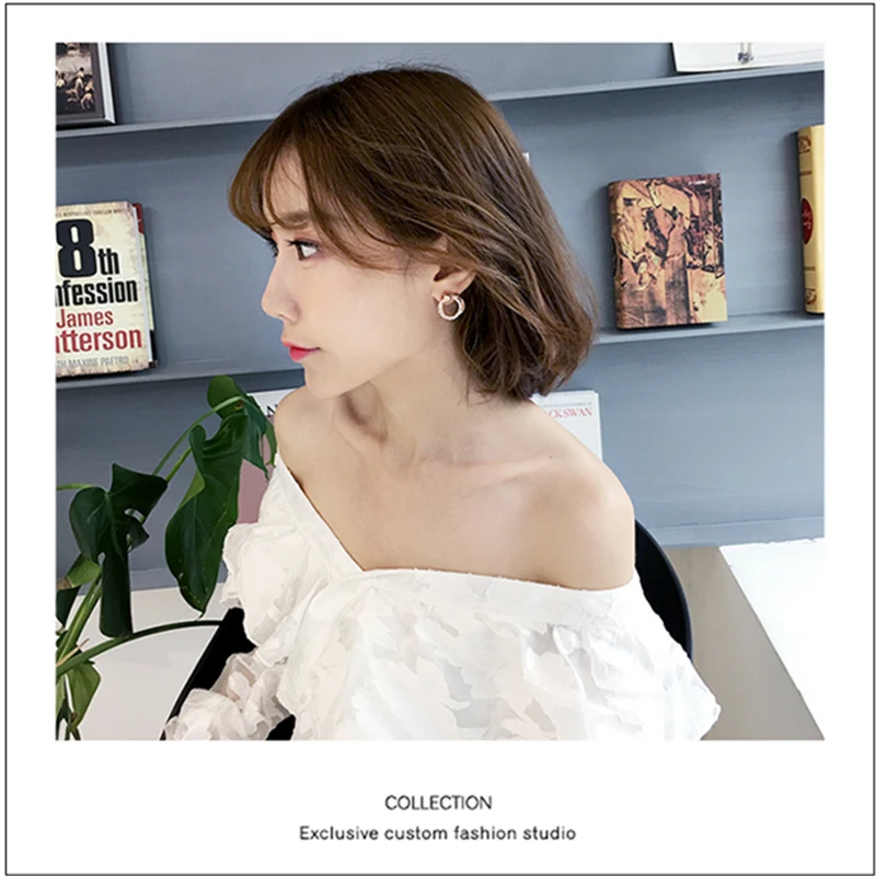 2018 Горячие женские модные серьги Bijoux цвета розового золота геометрические круги