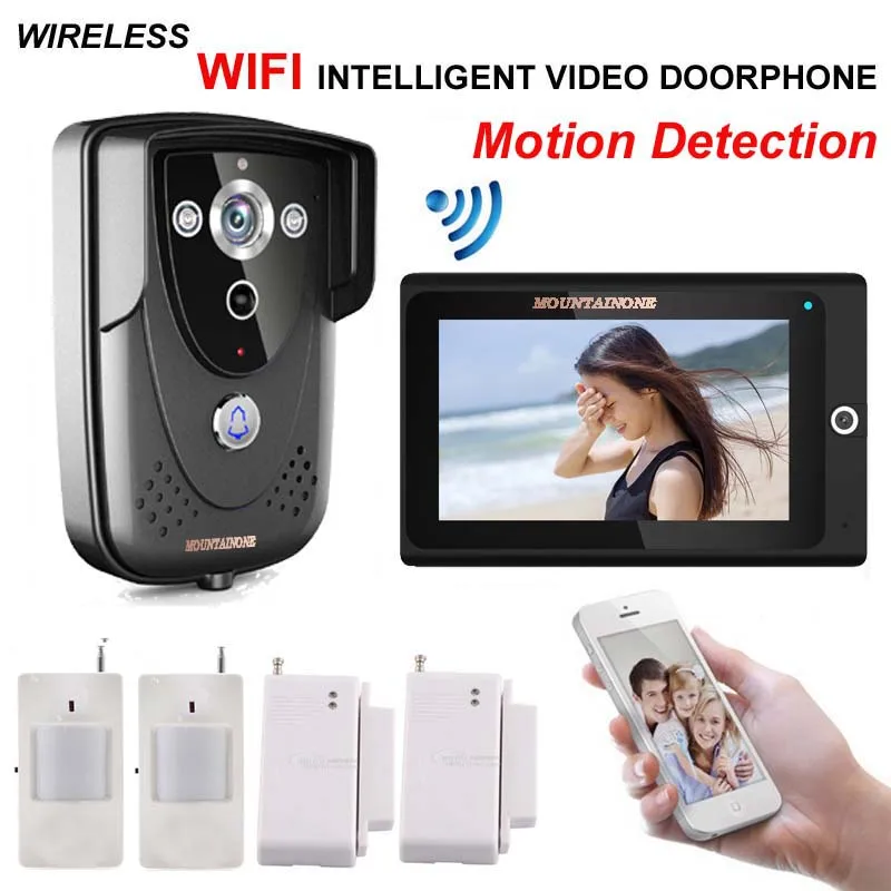 MOUNTAIONEhigh definition интеллектуальная WIFI сетевая беспроводная видео дверь