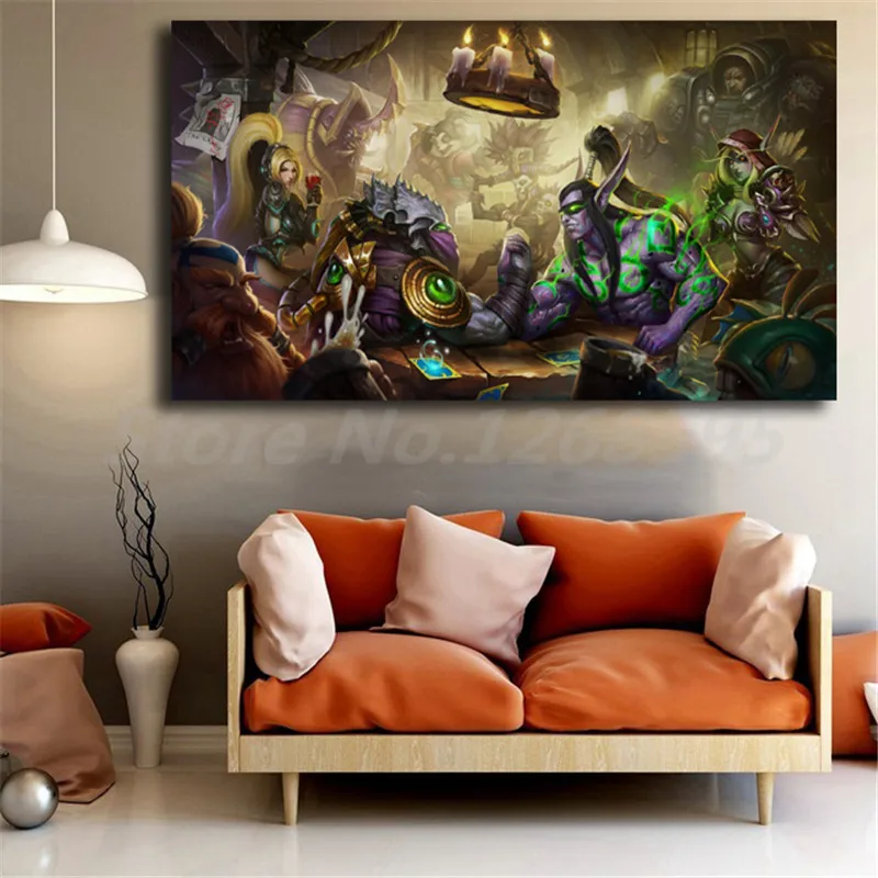 World Of военных кораблей иллидана &quotHeroes The Storm&quot художественный холст плакат