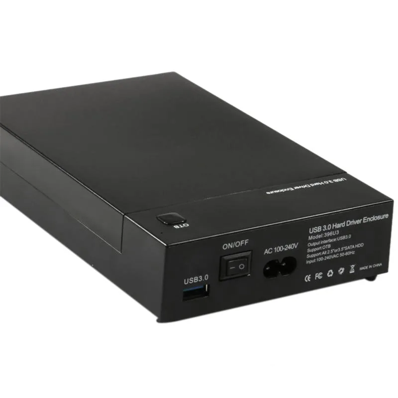 2,5 дюймов 3,5 дюймов USB 3,0 SATA HDD Box HDD внешний жесткий диск SSD HDD корпус черный чехол
