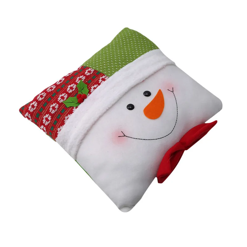 Рождественский подарок зимний снеговик мультфильм Подушка Чехол для подушки