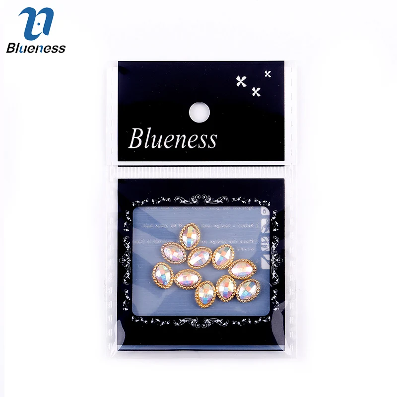 Аксессуары для ногтей Blueness 10 шт./лот 3D дизайн ювелирных изделий блестящие металлы