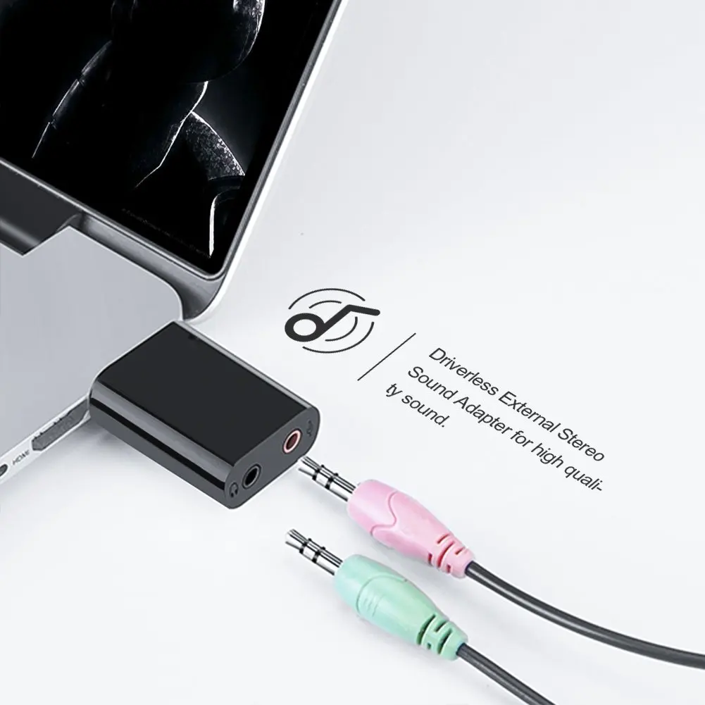 USB к аудиоадаптеру с разъемом 3 5 мм внешняя звуковая стереокарта jorinдо гарнитурой