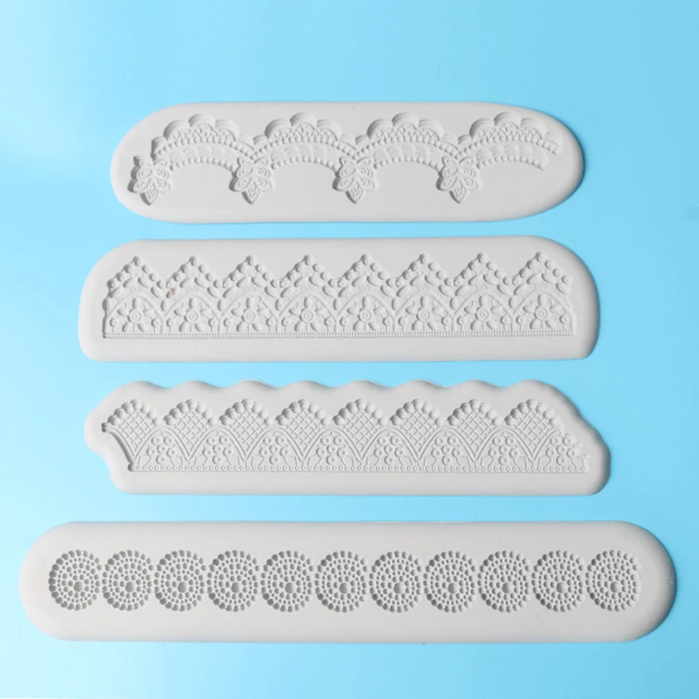 Кружевная окантовка помадка шоколадный торт Силиконовая Форма ожерелье