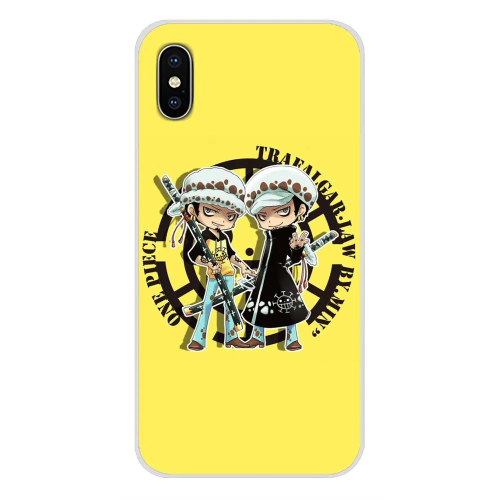 one piece trafalgar law logo Transparent TPU Cover Bag For Apple iPhone X XR XS MAX 4 4S 5 5S 5C SE 6 6S 7 8 Plus ipod touch | Мобильные