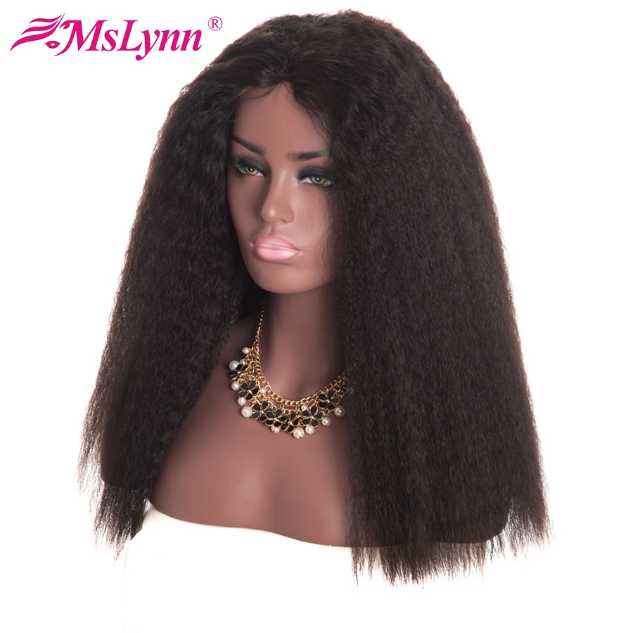 Mslyn 13x4 парики для волос на шнурках для женщин бразильские кудрявые прямые волосы парик с волосами для младенца remy натуральные черные волосы