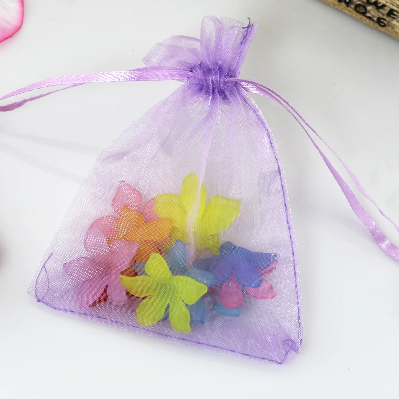 100 шт./лот мешки из органзы с орхидеями 20x30 см большая сумка для упаковки игрушек