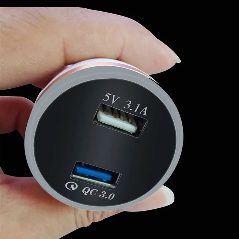 Новинка 2019 автомобильное зарядное устройство с цифровым дисплеем 2 usb порта
