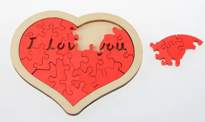 Новинка 2017 деревянная головоломка IQ в форме сердца для мозга игра детей и