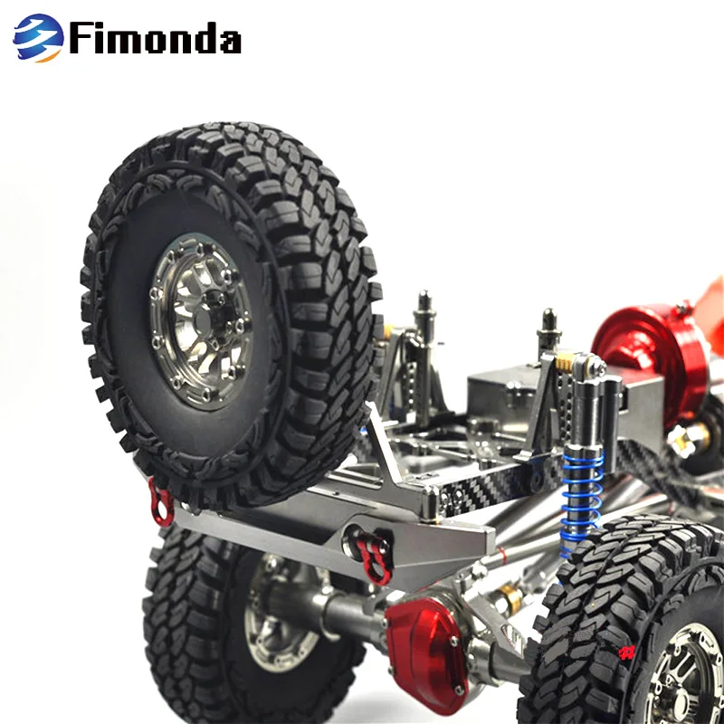 Fimonda Axial SCX10 задний бампер с крюком для лебедки запасной шины 1/10 RC Crawler Car RC4WD D90