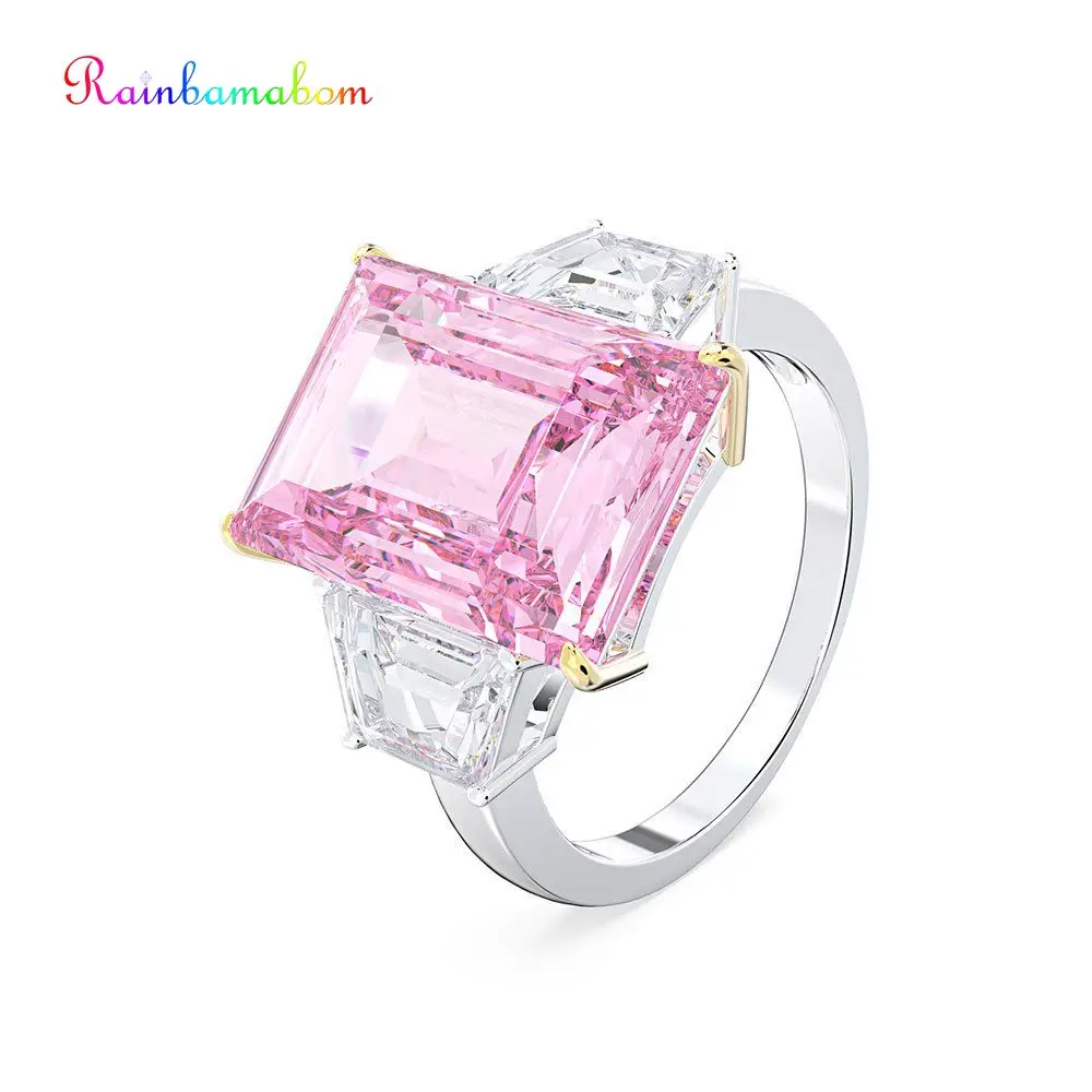 Винтажные обручальные парные кольца Rainbamabom ювелирные с камнями Moissanite для свадьбы