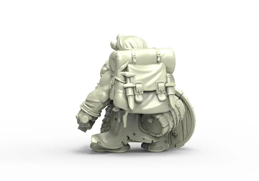 [Loong Way Miniatures] Durgin paint Forge Iron Crow Warrior 32 мм Полимерная миниатюра