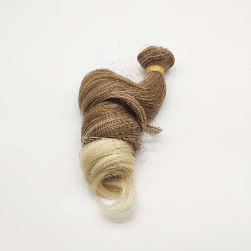 Color as pic 1 шт. DIY кудри куклы волосы парик для волос BJD кудрявая кукла волос 15 см - Цвет: Color as pic