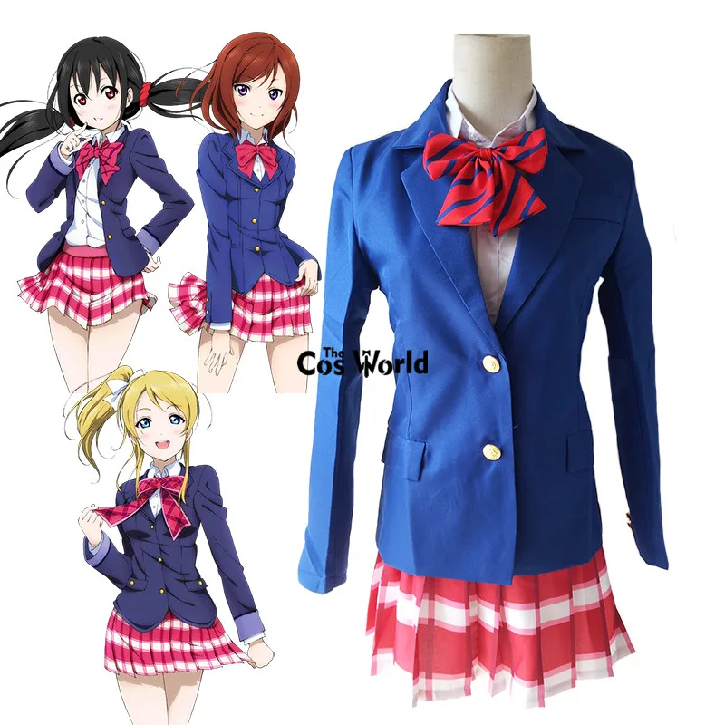 Love Live School Idol Project Nishikino Maki Yazawa Nico Ayase Eli школьная форма пальто рубашка платье наряд
