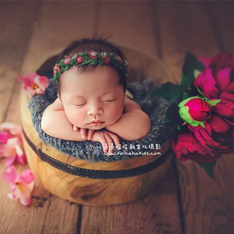 Детский реквизит для фотосъемки мальчик из натурального массива дерева бочонок новорожденный реквизит для фотосъемки корзина для ребенок позирует Студия фото-реквизиты для девочки