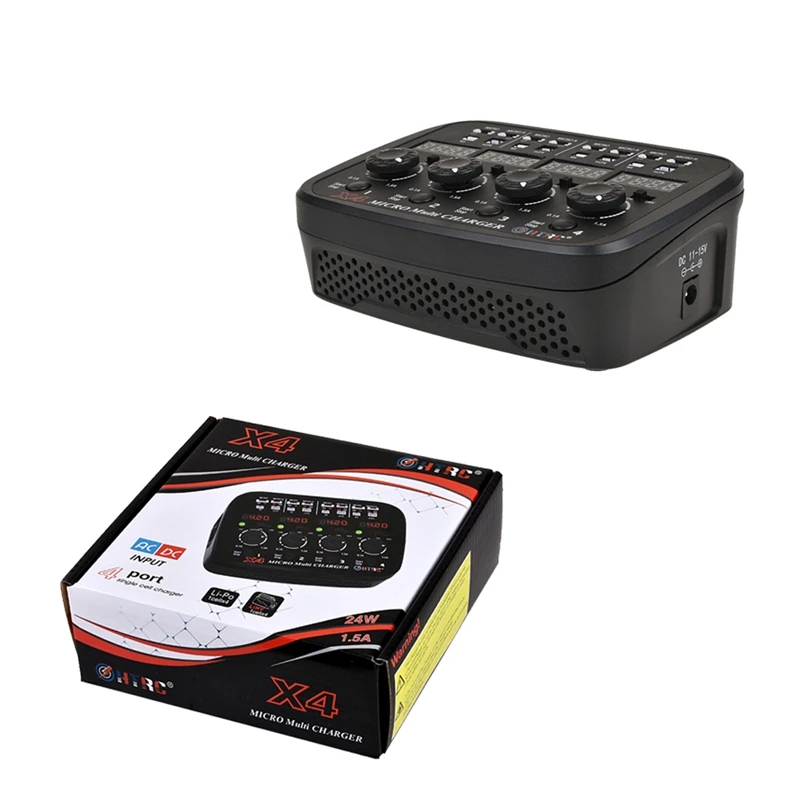 Новый HTRC X4 мульти зарядное устройство AC/DC вход для 1S Lipo Lihv батареи ЕС вилка |