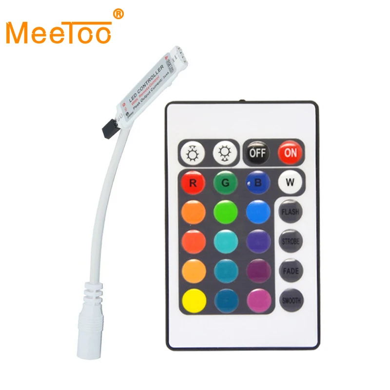 LED RGB контроллер DC12V мини 24 ключа ИК пульт дистанционного управления и приемник
