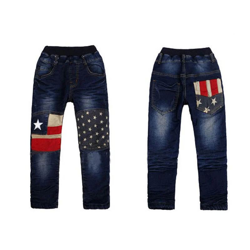 Autumn Spring Baby Boys Jeans Pants Kids Clothes Cotton Casual Children Trousers Teenager Denim Boys Clothes 4-15Year