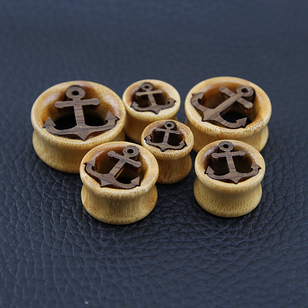 Двойные расклешенные ушные пробки расширители датчиков для пирсинг ушей