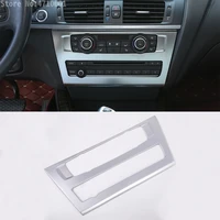 abs chrome center cd mode panel cover trim accessories 3d stickers for bmw x3 f25 2011 2017x4 f26 2014 2017