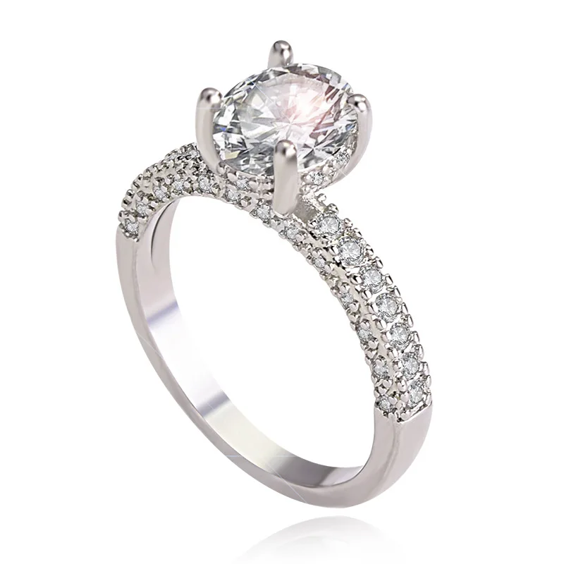 Женское кольцо с бриллиантом AAA 14K 1 5 карат|Кольца| |