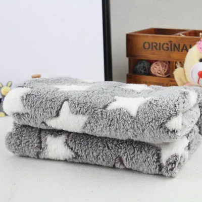 Light Gray Новое осенне-зимнее уплотненное теплое собачьи матрасы-лежанки для питомцев, удобное Флисовое одеяло с принтом милого слона для маленьких собак 10A - Цвет: Light Gray