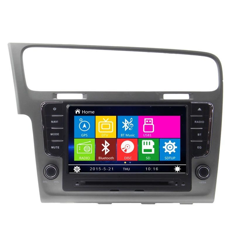 LJHANG 1 Din Автомобильный мультимедийный плеер для VW/Volkswagen/Golf 7 GPS Bluetooth навигация