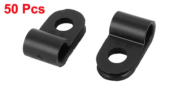 UXCELL 50 шт. хит продаж черный пластиковый зажим типа R для кабеля диаметром 4 7 мм