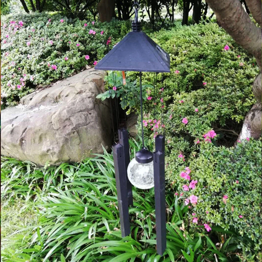 Chandelier Color Changing Yard Outdoor Decoration Solar Powered Light Park Garden Wind Chimes Led | Дом и сад