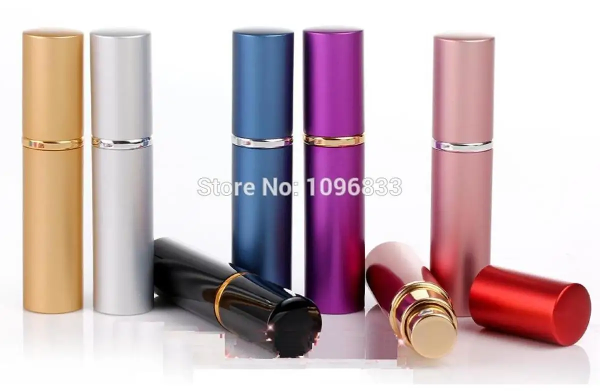 50pcs/lot 5ML Aluminium Perfume Bottles Empty Mist Spray Bottle 5CC Parfum Atomizer Botella Aluminio Vacia Atomizador