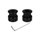 Зубчатый шкив GT2, синхронное колесо, алюминиевое черное, 20 зубьев, отверстие 8 мм, 5 мм для ремня ГРМ 2 Гт, ширина 6 мм, детали для 3D-принтера