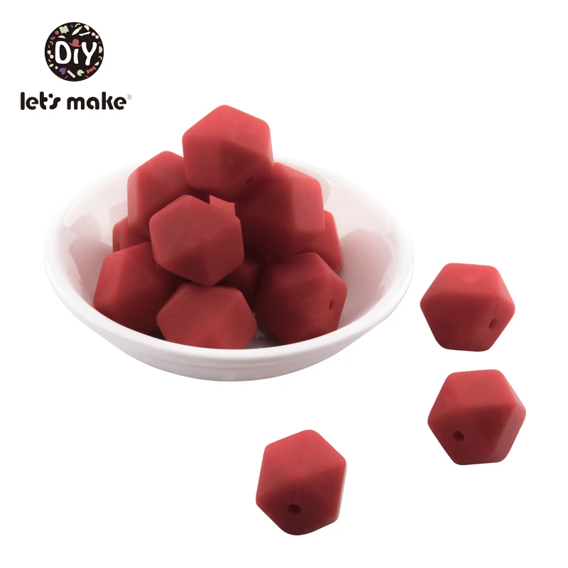 Hexagon 17 5 шт., силиконовые бусины, овечки, Мультяшные животные, Детские Прорезыватели, аксессуары для самостоятельного изготовления, детские товары, прорезыватели, ожерелье, пищевой силиконовый Прорезыватель - Цвет: Hexagon 17