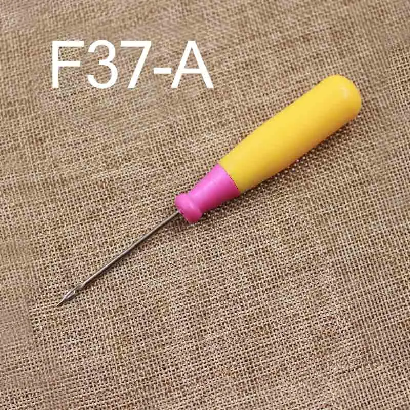 F37-A 1 шт. кожаный инструмент для шитья шило DIY кожаный тент швейный шило штырь дырокол инструмент для ремонта ручной БРОШЮРОВЩИК рукоделие - Цвет: F37-A
