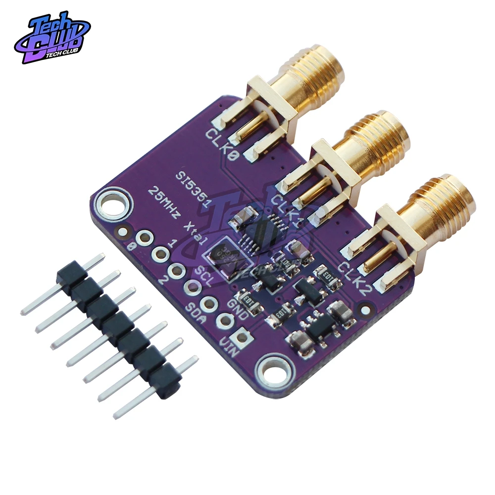 8KHz-160MHz CJMCU-5351 Si5351A Si5351 I2C Clock Generator Breakout Board Module Signal for Arduino DC 3V-5V | Инструменты