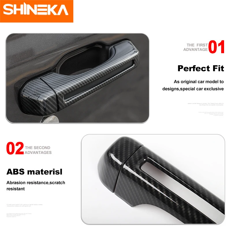 SHINEKA ABS Автомобильная внешняя боковая дверная ручка багажника декоративная