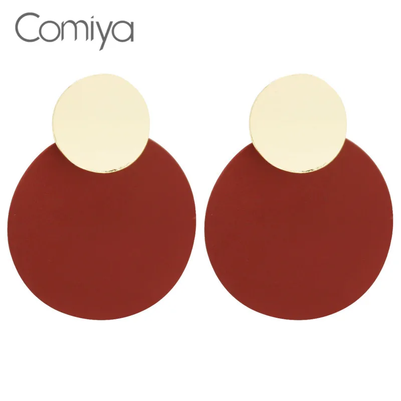 Женские Висячие сережки Comiya круглые из цинкового сплава большие orecchini Donna 2018 |