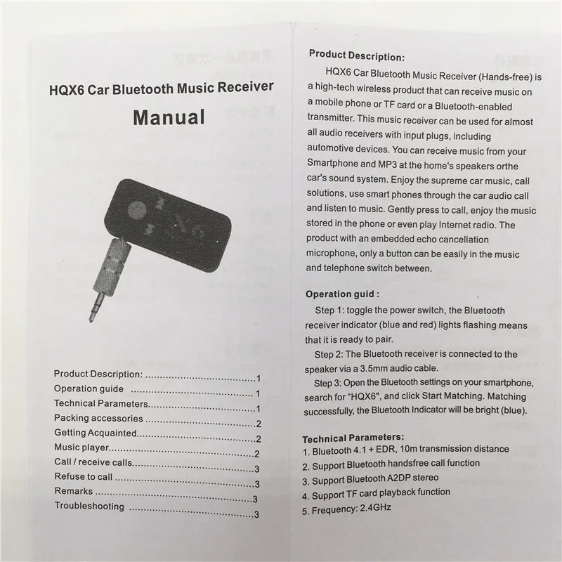 Bluetooth приемник USB Aux аудио приемник адаптер 3,5 мм разъем 4,1 Bluetooth адаптер Поддержка tf-карты A2DP музыкальный приемник