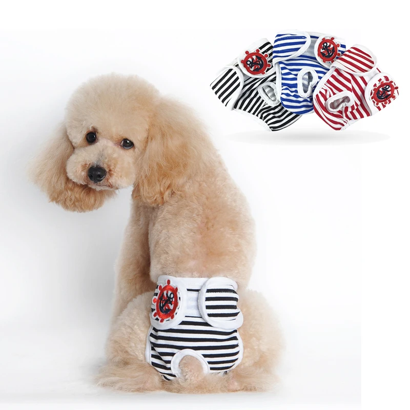 Физиологические штаны для собак Симпатичные полоски с принтом пиратского