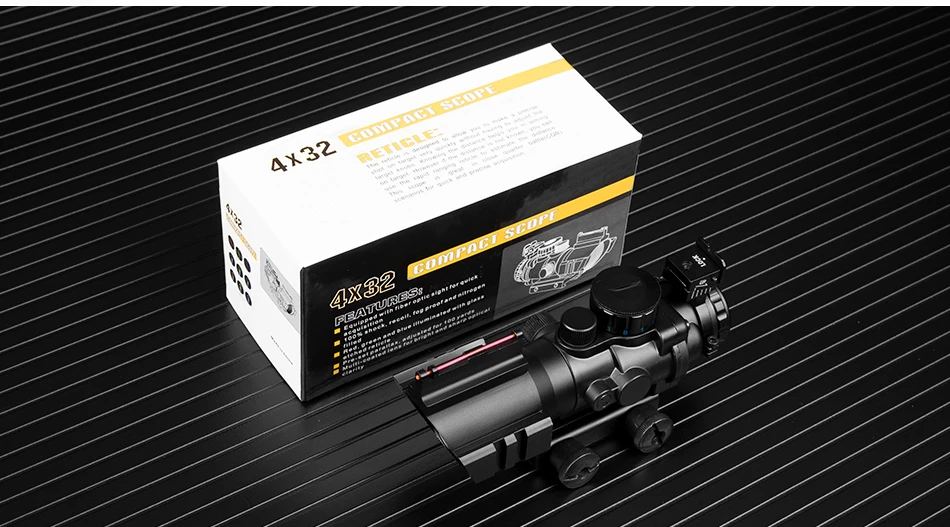 4x32 Acog прицел 20 мм ласточкин хвост рефлекторная Оптика прицел тактический прицел для охотничьего ружья винтовка страйкбол снайперская Лупа воздушный мягкий