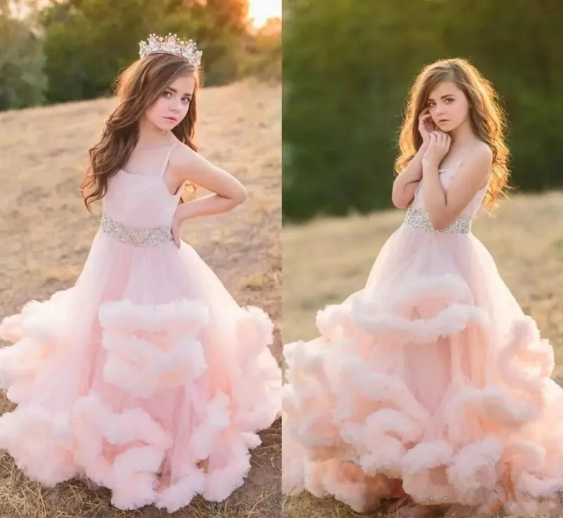 Платье на бретельках с цветами для девочек платье плиссированное из тюля длина