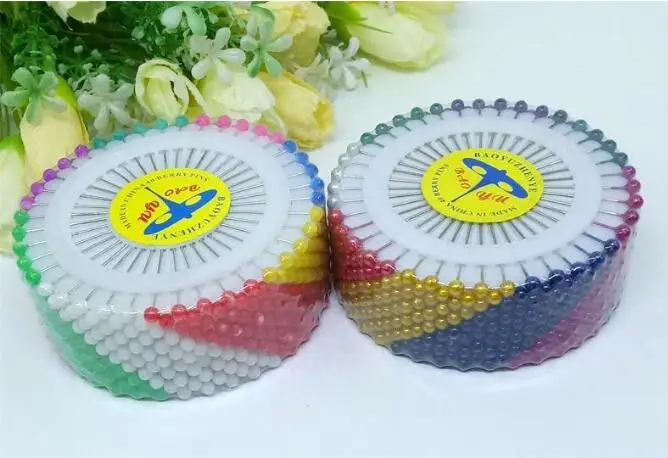 240 шт = 6 рулонов круглые жемчужные швейные иглы ручные булавки DIY декоративная игла для позиционирования LYQ