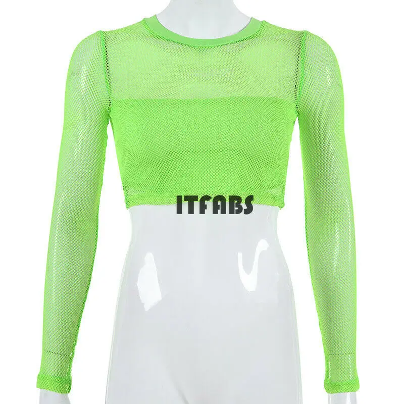 2019 Брендовая женская флуоресцентная зеленая Сексуальная и очаровательная