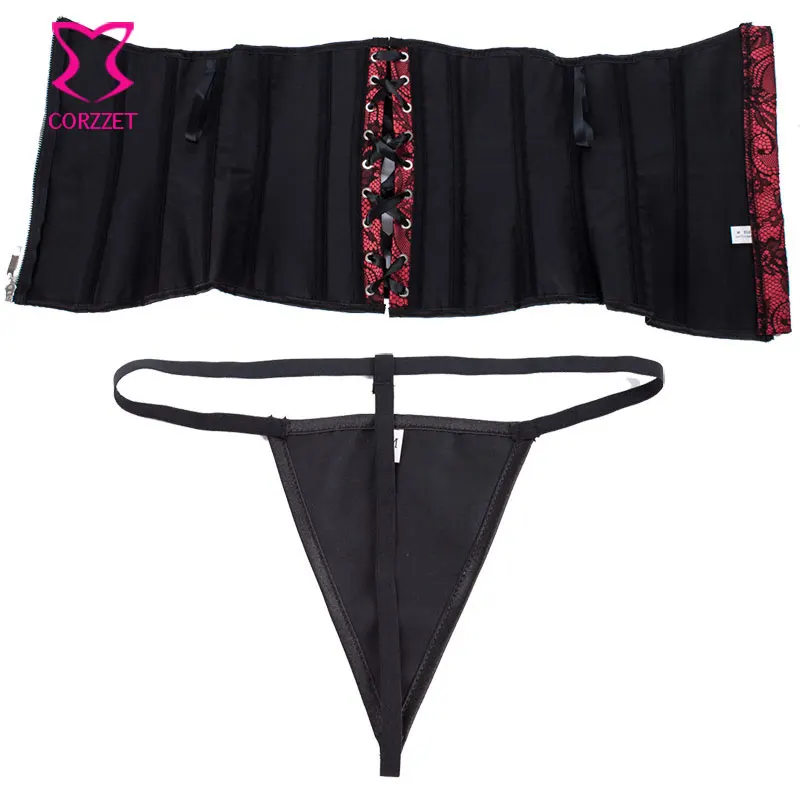 Красный и черный цветочный кружевной топ бюстье готический корсетный корсетт