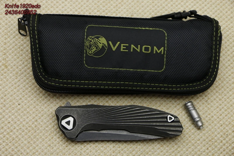 Складной нож VENOM Kevin John S35VN blade TC4 титановые походные охотничьи карманные фруктовые
