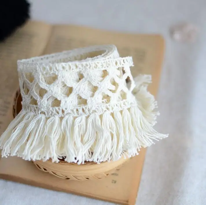 2 метра Лучшая цена хлопок бахрома кружево отделка шитье материал аксессуары