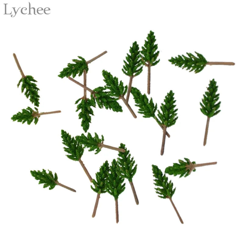 Lychee Life 20 шт. мини пластиковые модели деревьев Пейзаж дзен садовые статуэтки