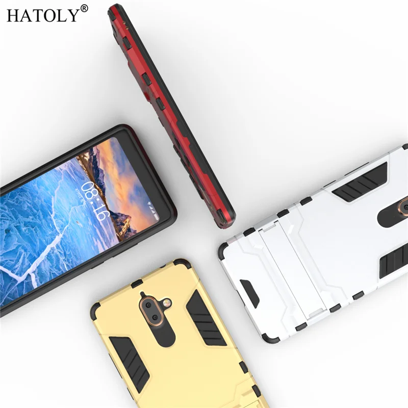 Чехол HATOLY для Nokia 7 Plus резиновый защитный чехол робота тонкий жесткий Plus|Бамперы| |
