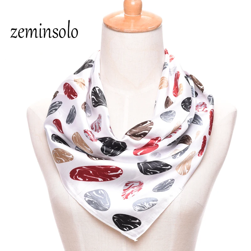 60*60 см квадратный шарф для женщин обмотка Имитация Шелковый шифоновый шелковые