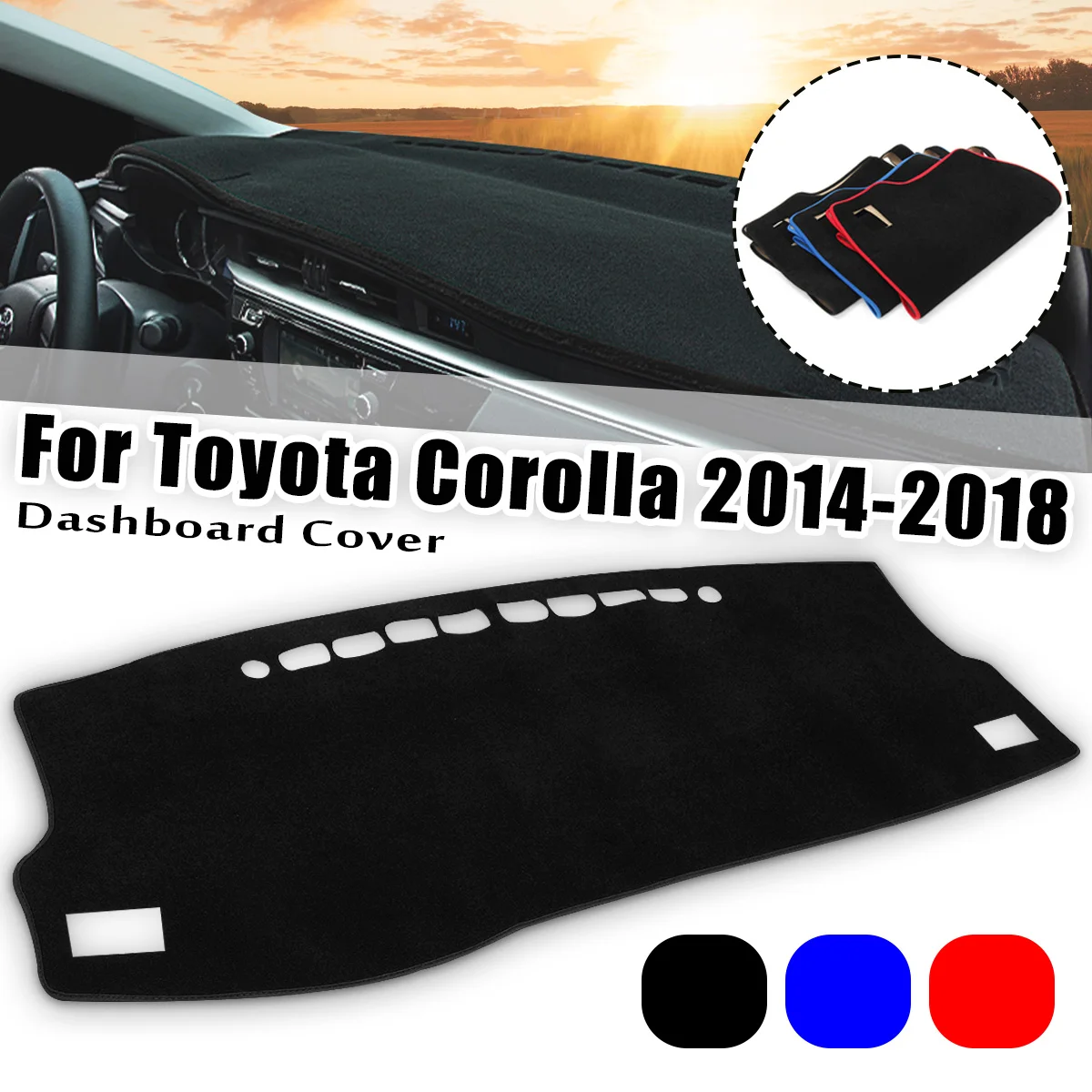 Для TOYOTA COROLLA LHD приборная панель ковровое покрытие приборной панели коврик Защита от солнца крышка приборной панели